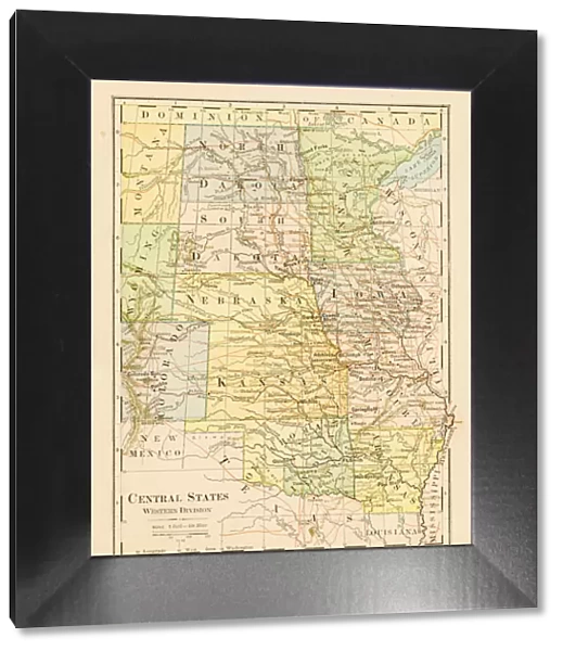 Map of Central States 1875
