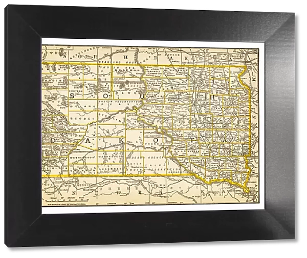 Map of South Dakota 1893