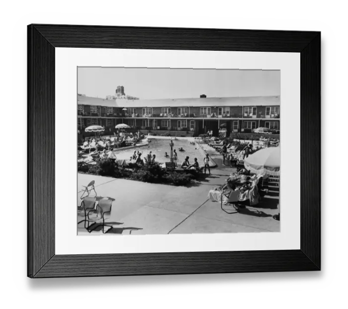 Framed Print : Around The Pool Framed Print : Around The Pool