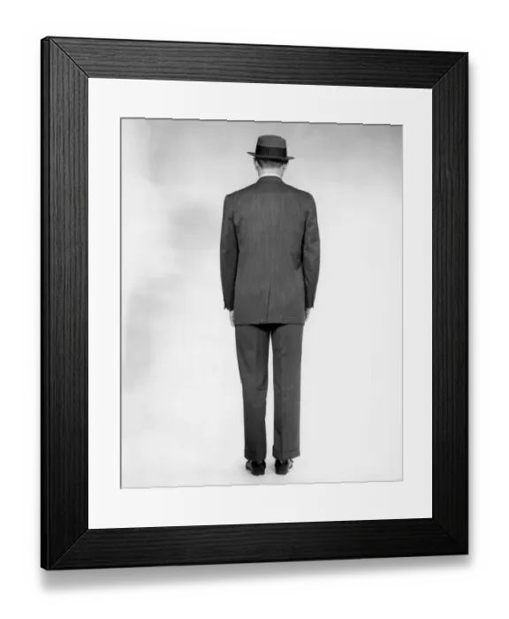 Framed Print : Rear view of man in suit Framed Print : Rear view of man in suit