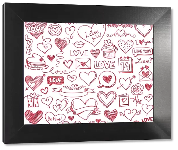 Valentine Heart and Love Illustration