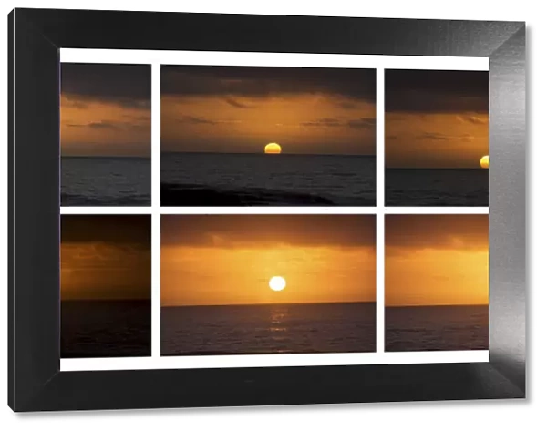 Sunrise sequence at the beach