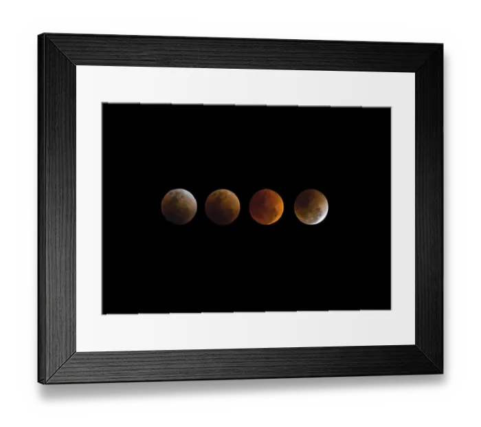 Framed Print : Multiple exposures of the total lunar eclipse on 31st January 2018, Bangkok, Thailand Framed Print : Multiple exposures of the total lunar eclipse on 31st January 2018, Bangkok, Thailand