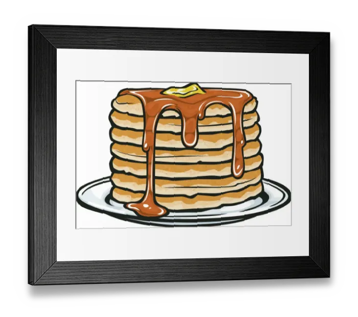Framed Print : Pancake Stack Illustration Framed Print : Pancake Stack Illustration