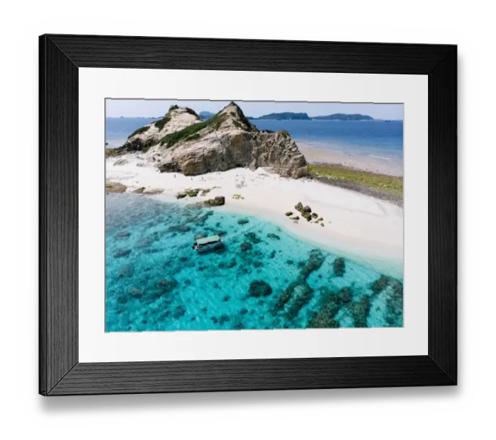 Framed Print : Kerama Islands National Park from above, Okinawa, Japan Framed Print : Kerama Islands National Park from above, Okinawa, Japan