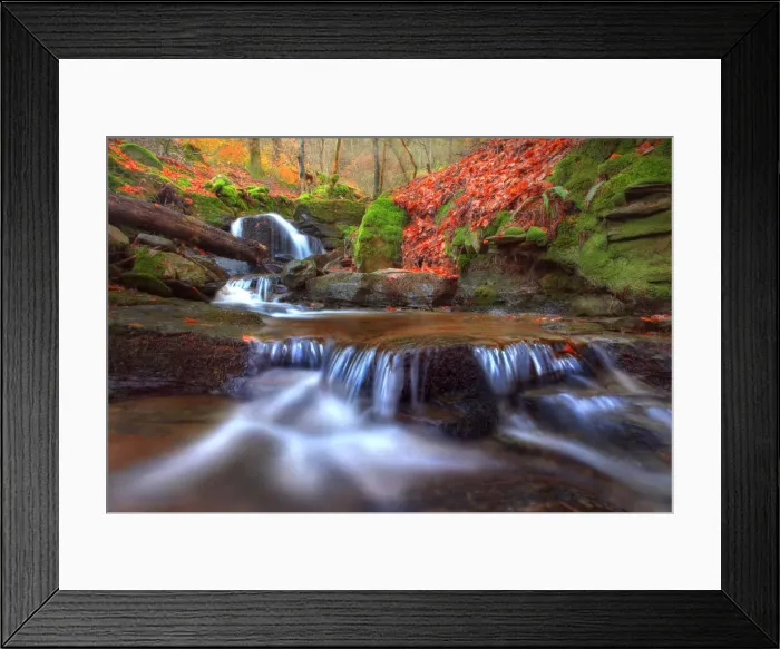 Framed Print : Waterfall in highland Glen Framed Print : Waterfall in highland Glen