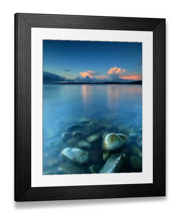 Framed Print : Snow clouds at sunset, Glenuig Bay, Scotland Framed Print : Snow clouds at sunset, Glenuig Bay, Scotland
