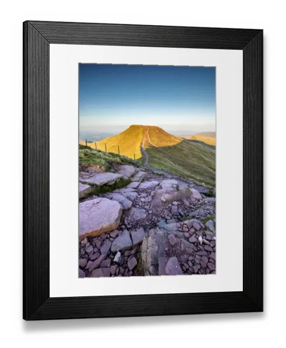Framed Print : Pen y Fan and Cribyn seen from Corn Du in the Brecon Beacons Framed Print : Pen y Fan and Cribyn seen from Corn Du in the Brecon Beacons