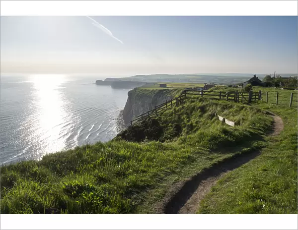 Cleveland Way coast path at Boulby near Staithes, North Yorkshire, England