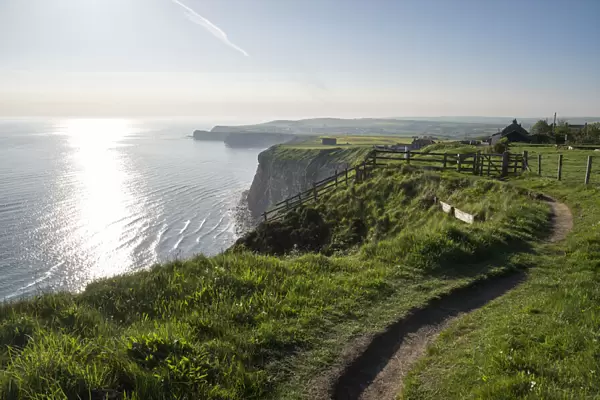 Cleveland Way coast path at Boulby near Staithes, North Yorkshire, England