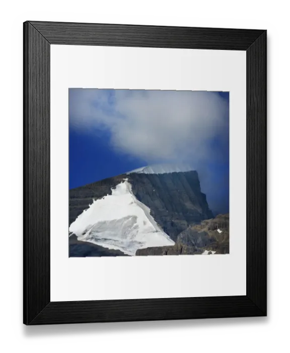 Framed Print : Snow Capped Peak of Glacier with Blue Sky and Cloud at Columbia Icefields Framed Print : Snow Capped Peak of Glacier with Blue Sky and Cloud at Columbia Icefields