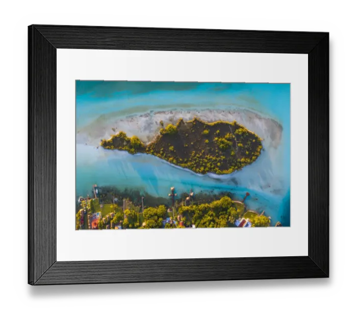 Framed Print : Aerial view of lake Bacalar, Mexico Framed Print : Aerial view of lake Bacalar, Mexico