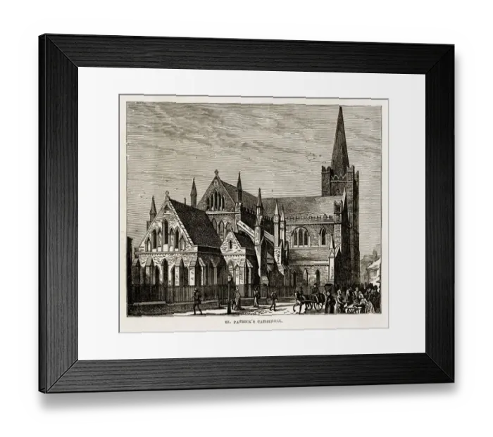 Framed Print : St. Patricks Cathedral in Dublin, Ireland Victorian Engraving, 1840 Framed Print : St. Patricks Cathedral in Dublin, Ireland Victorian Engraving, 1840