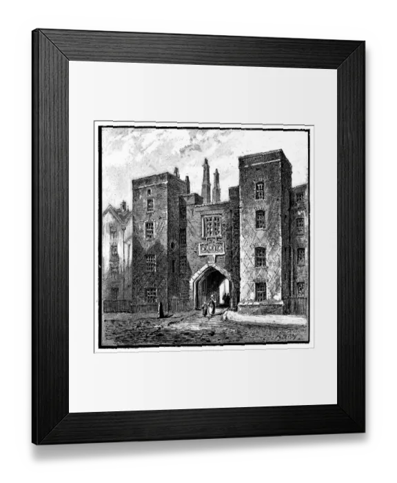 Framed Print : Antique illustrations of England, Scotland and Ireland: Chancery Lane Lincolns Inn