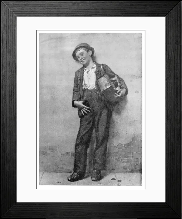 Framed Print : Happy shoeshiner Framed Print : Happy shoeshiner