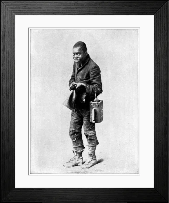Framed Print : African American Shoeshiner - 19th Century Framed Print : African American Shoeshiner - 19th Century