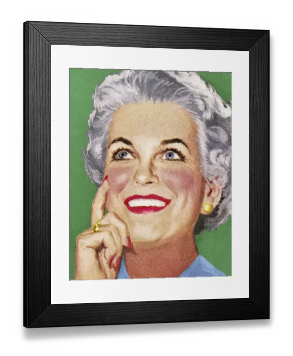 Framed Print : Woman Smiling Framed Print : Woman Smiling