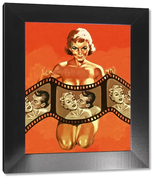 Naked Woman Holding a Filmstrip