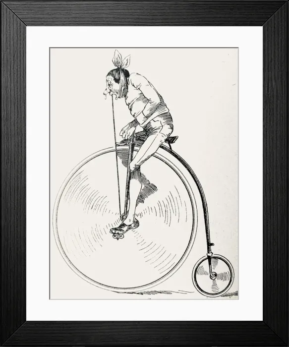 Framed Print : Pulling a tooth by riding a bicycle Framed Print : Pulling a tooth by riding a bicycle