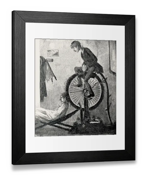 Framed Print : A new bizarre way of washing the hair Framed Print : A new bizarre way of washing the hair