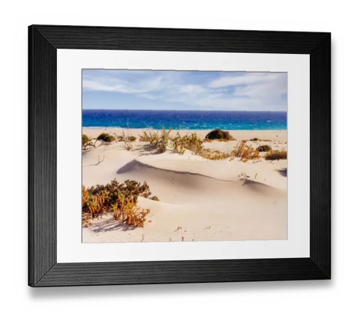 Framed Print : Corralejo Sand Dunes near the Atlantic Ocean in Fuerteventura, Canary Islands Framed Print : Corralejo Sand Dunes near the Atlantic Ocean in Fuerteventura, Canary Islands