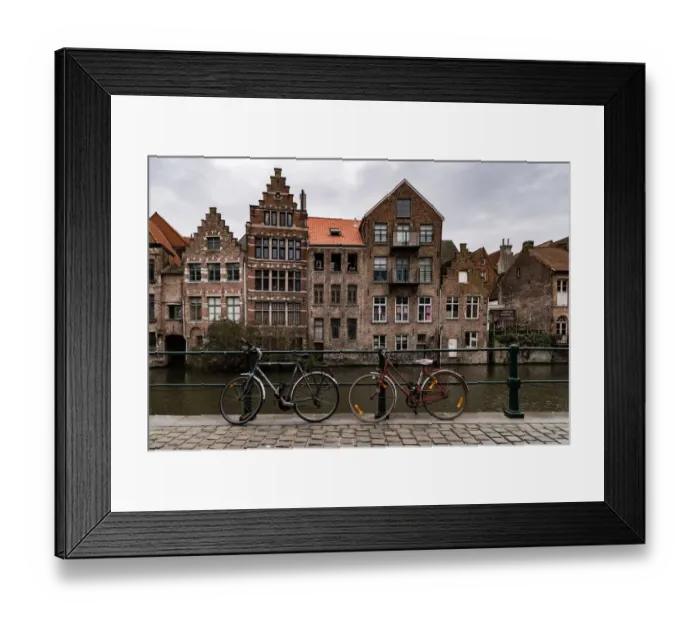 Framed Print : Bicycles in Ghent Framed Print : Bicycles in Ghent