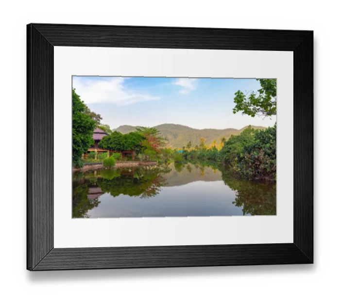Framed Print : Calm lake on a tropical forest Framed Print : Calm lake on a tropical forest