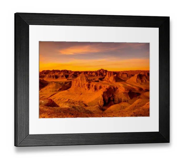 Framed Print : Sunset of the Gobi Desert Framed Print : Sunset of the Gobi Desert