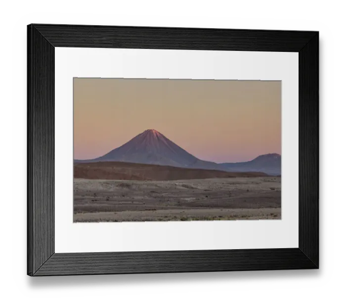 Framed Print : Volcano Licancabur seen from Rainbow Valley Framed Print : Volcano Licancabur seen from Rainbow Valley