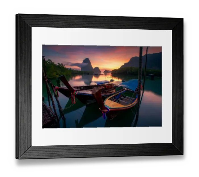 Framed Print : Sunrise in Phang-nga Bay