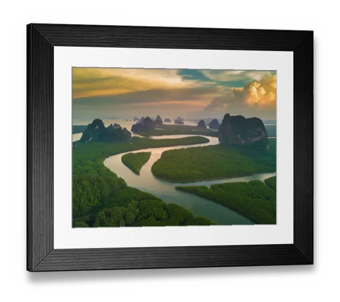 Framed Print : Sunrise at Phang nga bay, Phang nga, Thailand Framed Print : Sunrise at Phang nga bay, Phang nga, Thailand