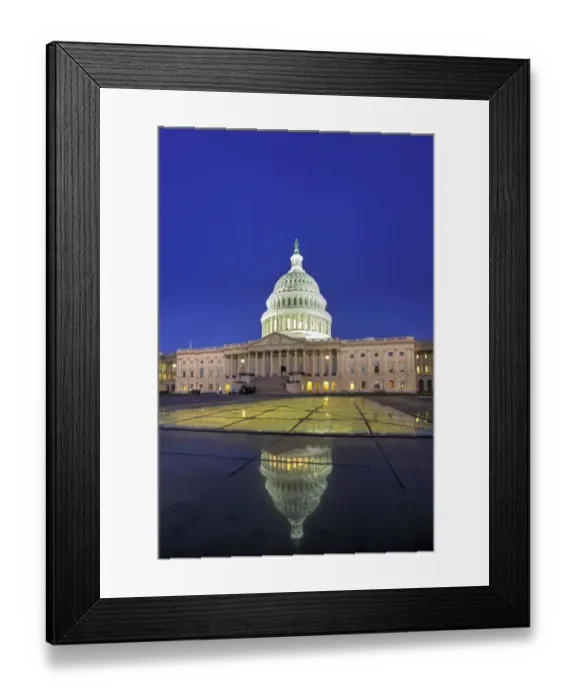Framed Print : United States Capitol at blue hour Framed Print : United States Capitol at blue hour