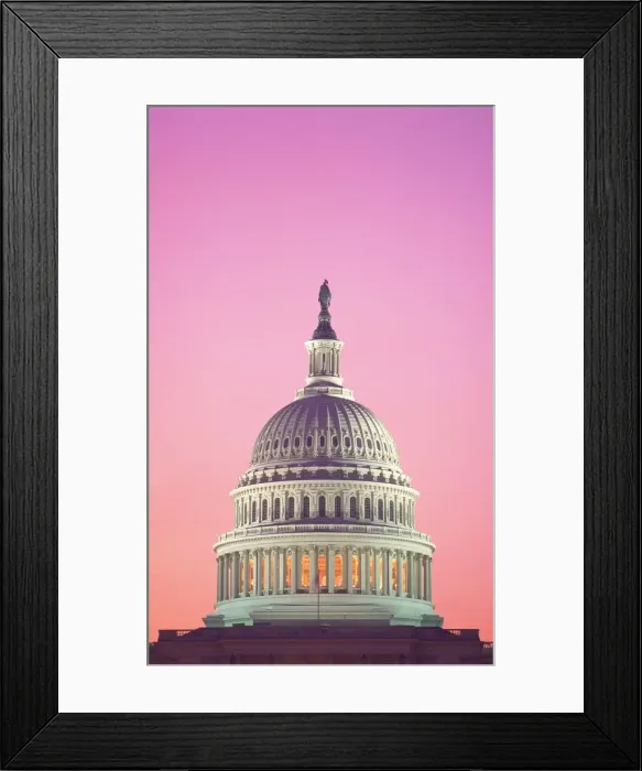 Framed Print : USA, Washington D. C. Capitol Hill, Capitol Building dome and statue Framed Print : USA, Washington D. C. Capitol Hill, Capitol Building dome and statue