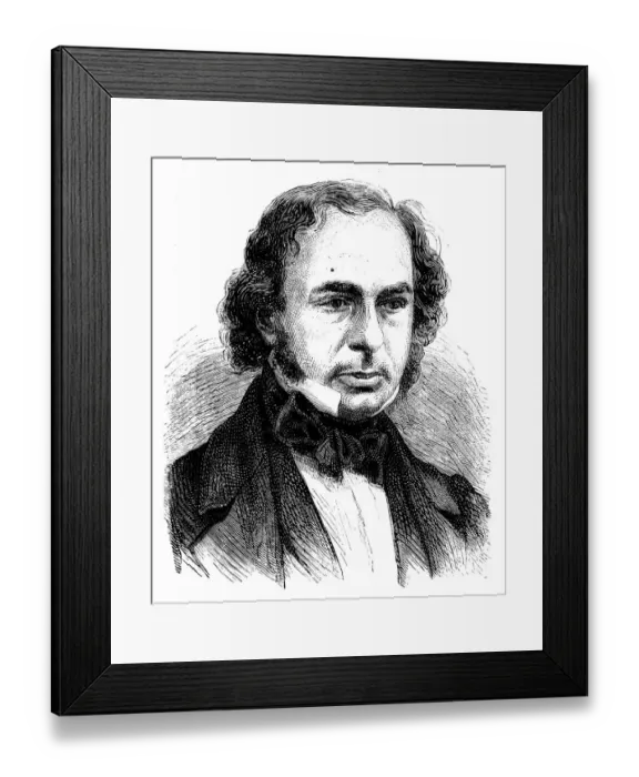 Framed Print : Antique illustration of scientist: Isambard Kingdom Brunel