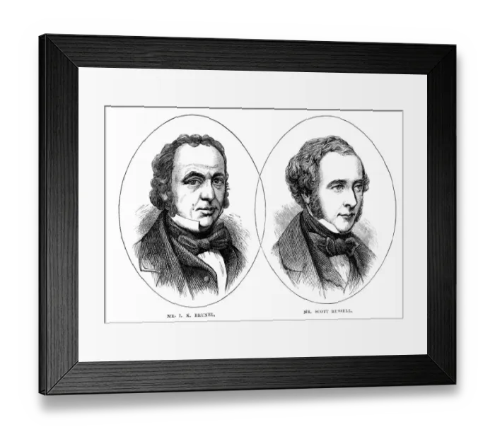Framed Print : Isambard Kingdom Brunel and John Scott Russell Framed Print : Isambard Kingdom Brunel and John Scott Russell