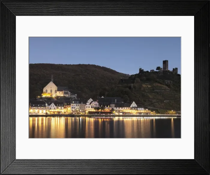 Framed Print : View over the Moselle to Beilstein with castle ruin Metternich, Rhineland-Palatinate Framed Print : View over the Moselle to Beilstein with castle ruin Metternich, Rhineland-Palatinate
