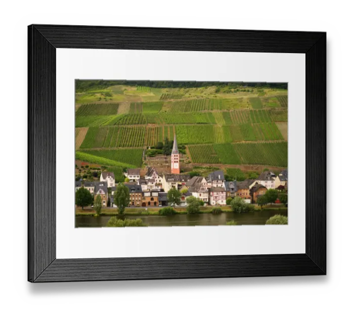 Framed Print : Village at the river Framed Print : Village at the river