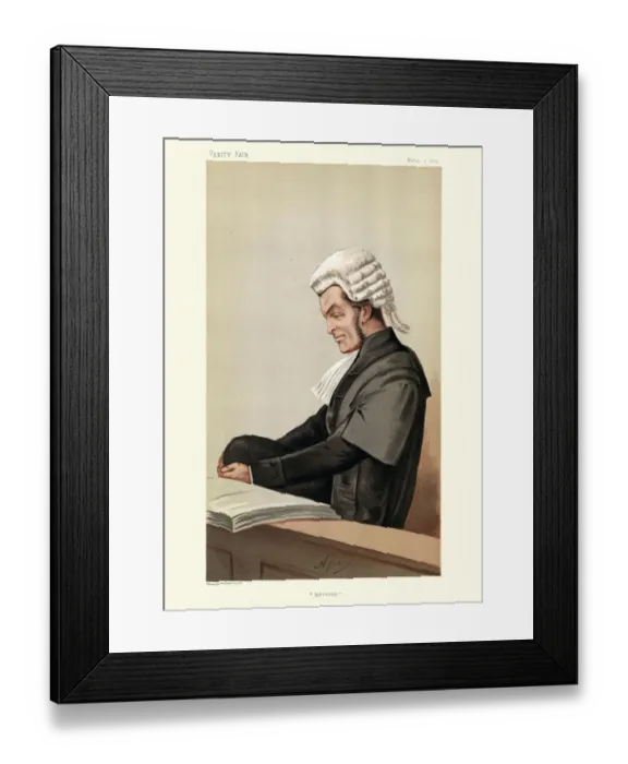 Framed Print : Henry James, lawyer and statesmanm Vanity fair caricature, Victorian