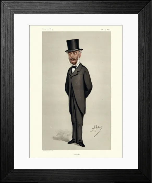 Framed Print : Stephen Cave, Vanity fair caricature, British lawyer, Conservative politician
