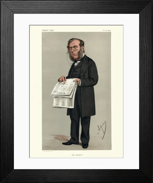 Framed Print : James Johnstone, The Standard, British newspaper proprietor, Vanity fair caricature