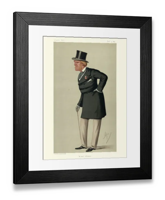 Framed Print : Turf Reformer Viscount Henry Chaplin, Vanity fair caricature Framed Print : Turf Reformer Viscount Henry Chaplin, Vanity fair caricature