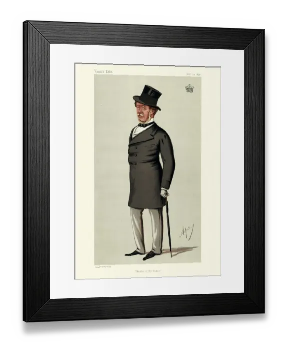 Framed Print : Master of the Horse, Earl of Bradford, Vanity fair caricature Framed Print : Master of the Horse, Earl of Bradford, Vanity fair caricature