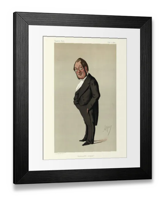 Framed Print : Sir Oscar Clayton, British surgeon, courtier, socialite. Vanity fair caricature