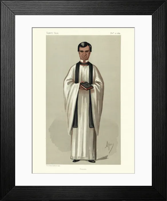 Framed Print : Rev. Henry White, Prayers, Vanity fair caricature Framed Print : Rev. Henry White, Prayers, Vanity fair caricature