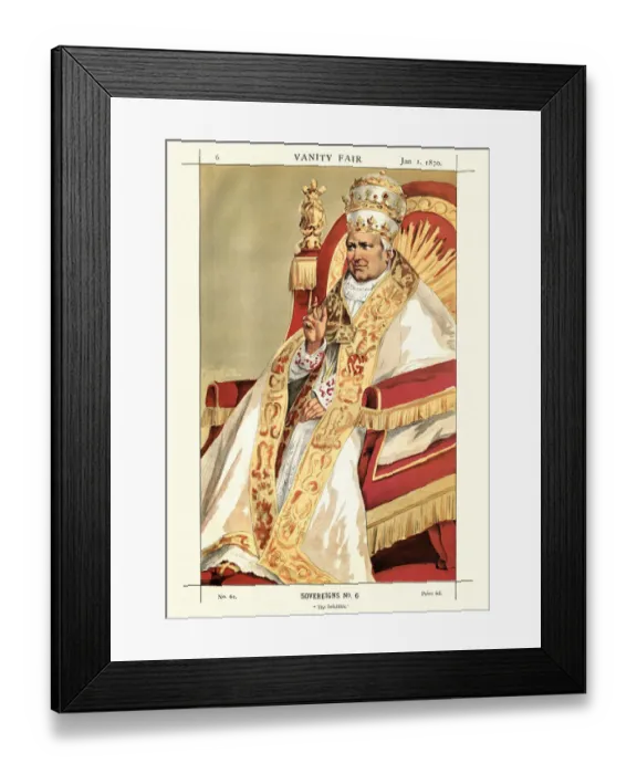 Framed Print : Vanity fair caricature of Pope Pius IX Framed Print : Vanity fair caricature of Pope Pius IX