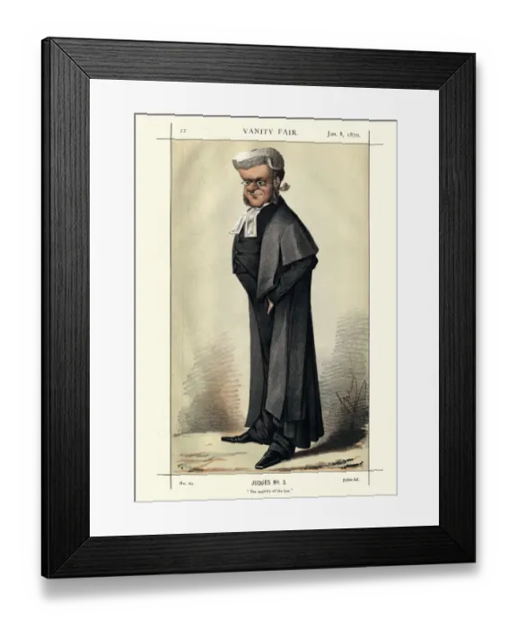 Framed Print : Vanity fair caricature of Chief Justice William Bovill Framed Print : Vanity fair caricature of Chief Justice William Bovill