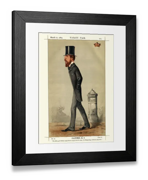 Framed Print : Vanity Fair Caricature of Spencer Cavendish, 8th Duke of Devonshire, 1869 Framed Print : Vanity Fair Caricature of Spencer Cavendish, 8th Duke of Devonshire, 1869