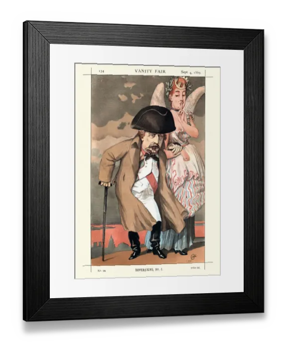 Framed Print : Vanity fair caricature of French Emperor Napoleon III Framed Print : Vanity fair caricature of French Emperor Napoleon III