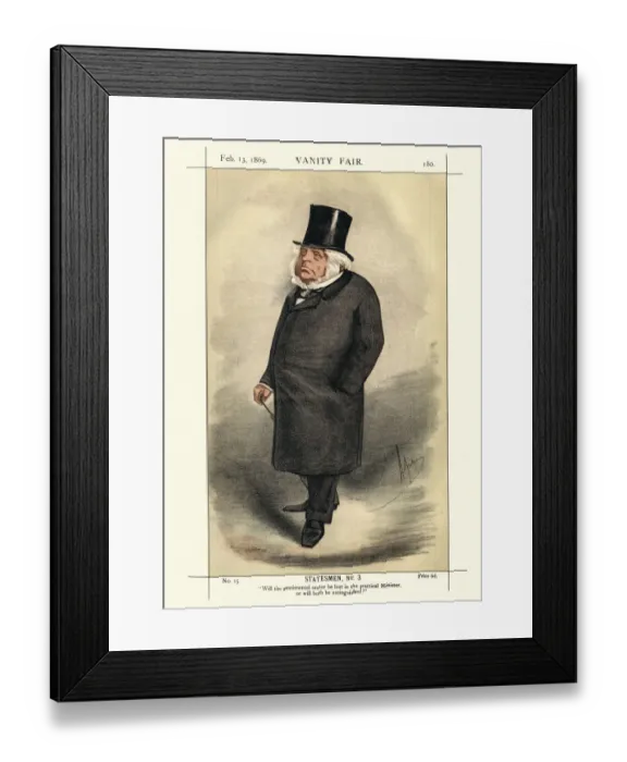 Framed Print : Vanity Fair Caricature of John Bright, 1869 Framed Print : Vanity Fair Caricature of John Bright, 1869