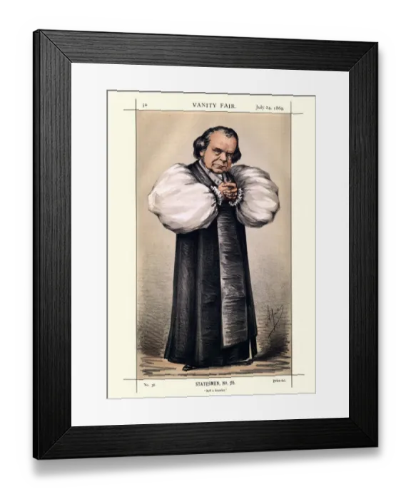 Framed Print : Vanity fair caricature of Samuel Wilberforce, Bishop of Oxford Framed Print : Vanity fair caricature of Samuel Wilberforce, Bishop of Oxford